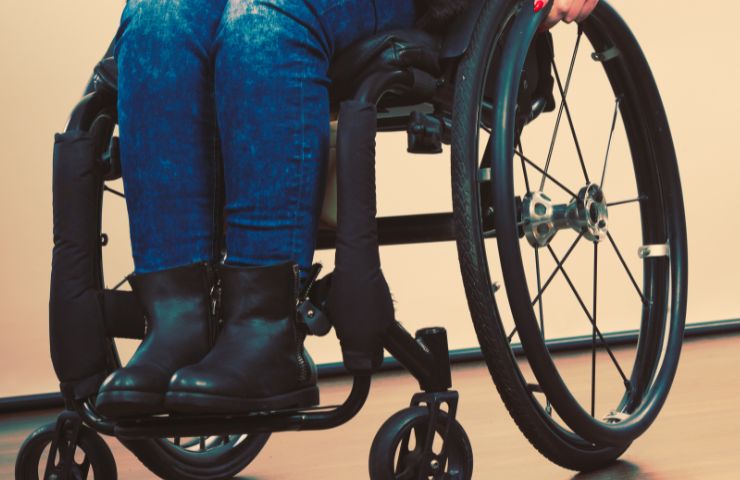 persona su sedia a rotelle